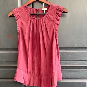 Elegant wine colored sleeveless Top
